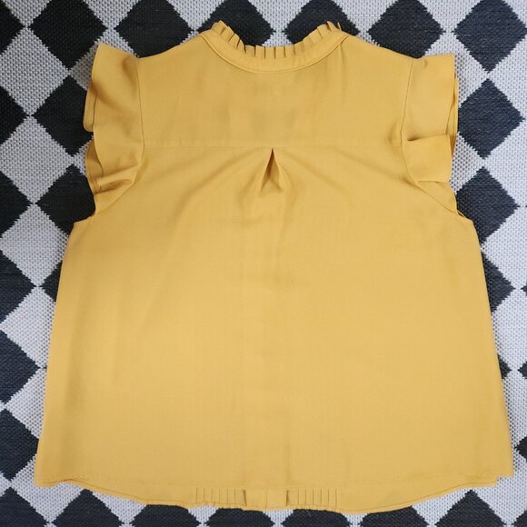Plus-size vintage blouse by Modcloth, yellow, 3x - Picture 3 of 5